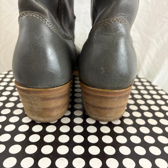 Landis Gray Leather Western Cowboy Boots Vintage Men\'s 9.5D ?? main image 4